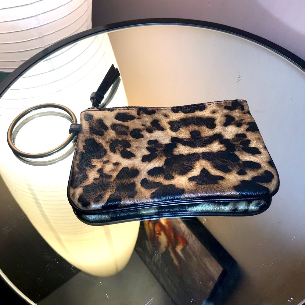 Leopard wristlet